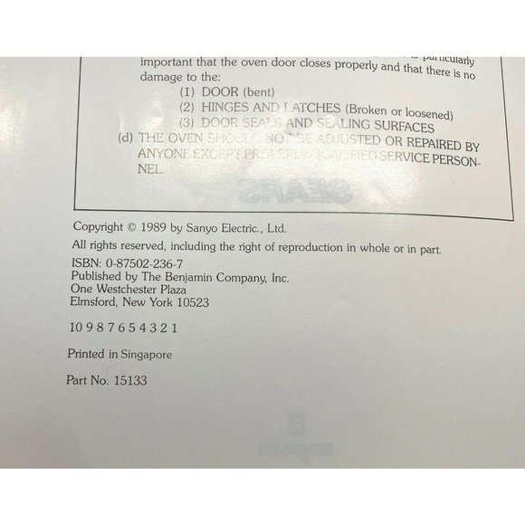 Kenmore Microwave Cooking Recipes Cookbook 1989 Techniques Guide to Use - Picture 7 of 8